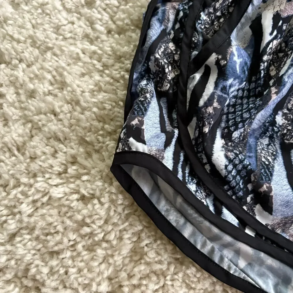 Calvin Klein Abstract Animal Print Athletic Shorts Blue Black Small - Picture 6 of 10